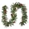 9’ x 10" Pre-lit "Feel-Real" Artificial Christmas Colonial Garland with Berries, Cones and 50 Clear Lights